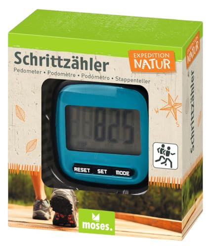 moses. Expedition Natur Schrittzähler, inkl. Distanzmessung und Kalorienverbrauchsanzeige, mit Gürtelclip, Aktivitätstracker zum Spazierengehen moses. Expedition Natur Schrittzähler, inkl. Distanzmessung und Kalorienverbrauchsanzeige, mit Gürtelclip, Aktivitätstracker zum Spazierengehen von moses