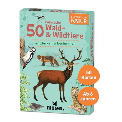 moses. Expedition Natur - 50 heimische Wald- und Wildtiere, Entdeckerkarten zur Bestimmung von Tierarten, Outdoor-Spielzeug für Kinder ab 6 Jahren moses. Expedition Natur - 50 heimische Wald- und Wildtiere, Entdeckerkarten zur Bestimmung von Tierarten, Outdoor-Spielzeug für Kinder ab 6 Jahren von moses