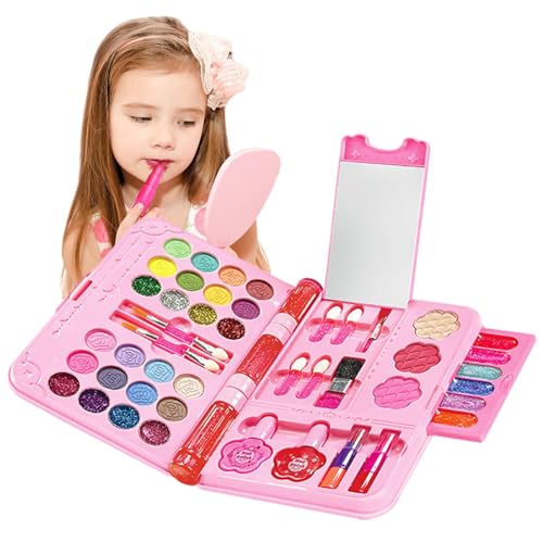 Moslalo Make-up-Set für Kleinkinder, echtes kosmetisches Beauty-Set - Kosmetische Beauty-Sets für Kinder,Mild Princess Rollenspiele, Spielzeug, Make-up-Sets für Kinder ab 3 Jahren von Moslalo