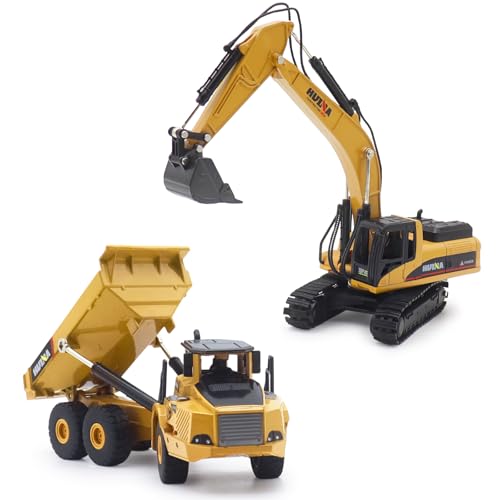 Mostop Construction Vehicle Toys Bagger & Dump Truck Toy Set 2 Bagger Spielzeug für Kinder, 1/50 Skala Bagger Bagger, Dump Truck Engineering Construction Trucks Outdoor Sandbox Auto Spielzeug Mostop Construction Vehicle Toys Bagger & Dump Truck Toy Set 2 Bagger Spielzeug für Kinder, 1/50 Skala Bagger Bagger, Dump Truck Engineering Construction Trucks Outdoor Sandbox Auto Spielzeug von Mostop