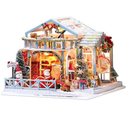 Mostop DIY Miniature Dollhouse Kit,Wooden Dollhouse Construction Kit, Miniature House Kit with LED Light,Creative Room Idea for Children/Adults,Handmade Crafts Gift,Home Decor (Christmas Snowy Night) Mostop DIY Miniature Dollhouse Kit,Wooden Dollhouse Construction Kit, Miniature House Kit with LED Light,Creative Room Idea for Children/Adults,Handmade Crafts Gift,Home Decor (Christmas Snowy Night) von Mostop