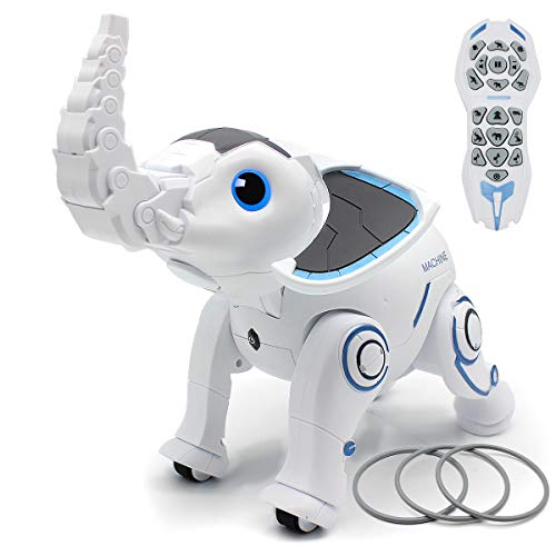 Mostop Ferngesteuerter Roboter Spielzeug， Intelligent Programmierbar RC Elefanten-Roboter LED Licht & Musik, RC Elefanten-Roboter für 3 4 5 6 7 8 9 10 Kinder Geschenk von Mostop
