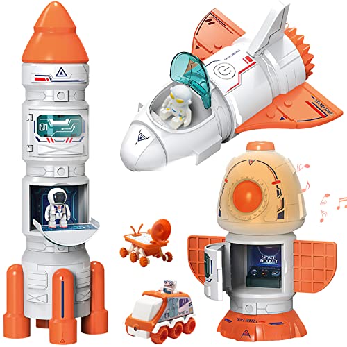 Mostop Space Toy für Kinder Raketenschiff Spielzeug mit Space Shuttle, Astronaut Figuren, Space Rover, Raumstation, 5 in1 Raumschiff Spielzeug für Kinder 3-8 Mostop Space Toy für Kinder Raketenschiff Spielzeug mit Space Shuttle, Astronaut Figuren, Space Rover, Raumstation, 5 in1 Raumschiff Spielzeug für Kinder 3-8 von Mostop