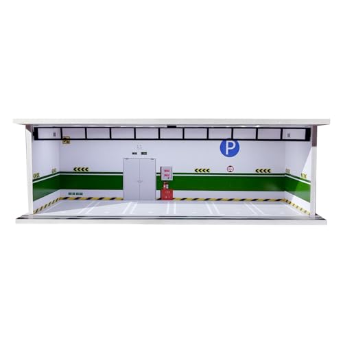 MotiveTech 1/64 Modellauto Vitrine, Parkplatz Szene, Sammlerstück, Geschenk, Dekoration, Staubdicht, Spielzeugauto Aufbewahrungsbox, Showcase Organizer, Style C MotiveTech 1/64 Modellauto Vitrine, Parkplatz Szene, Sammlerstück, Geschenk, Dekoration, Staubdicht, Spielzeugauto Aufbewahrungsbox, Showcase Organizer, Style C von MotiveTech