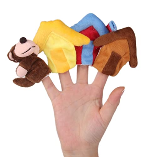 MotiveTech 2 Sets Fingerpuppen Lernspielzeug Stofffigur Tierpuppe Kinder Geschenk aus Anschmiegsamem Samt für Pädagogische Aktivitäten Zuhause Schulunterricht von MotiveTech