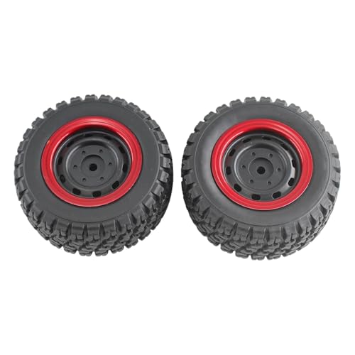 MotiveTech 2 Stück RC Räder, 1/16 RC Reifen, Bequem, Ersatzteile für 16103, 16103Pro, 16106, 16106Pro von MotiveTech