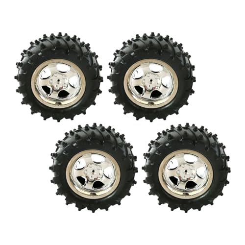 MotiveTech 4 Stück Spielzeugautoreifen, Gummiradreifen, Hobby RC Autoreifen Zum Einbauen, RC Reifen Und Felgen für Crawler von MotiveTech