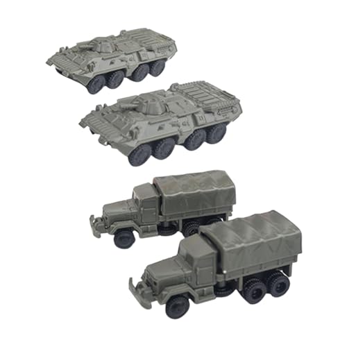 MotiveTech 4er Pack mit Fahrzeugmodellen Im Maßstab 1/144 für Kreatives Bauen Und Lehrreiches Spielen, Style L von MotiveTech