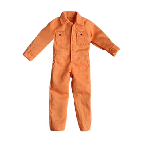 MotiveTech Actionfiguren Bekleidung Im Maßstab 1:12, Mini Kleidungsset für 6 Zoll Große Männliche Figuren, Orange von MotiveTech