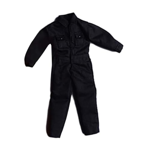 MotiveTech Actionfiguren Bekleidung Im Maßstab 1:12, Mini Kleidungsset für 6 Zoll Große Männliche Figuren, Schwarz von MotiveTech