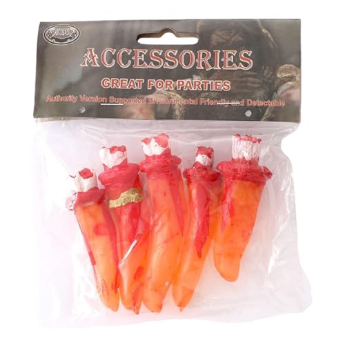 MotiveTech Halloween Finger, Körperteile, Gruselig, Realistisch, Neuheit, Streiche, Requisiten, Abgetrennte Finger Fürs Haus, Blutig von MotiveTech