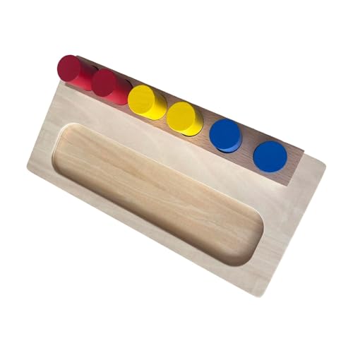 MotiveTech Stapelspielzeug Aus Farbigem Zylinder Und Sockel, für Jungen Und Mädchen, Frühförderung, Früherziehung, Training Der Koordination von MotiveTech