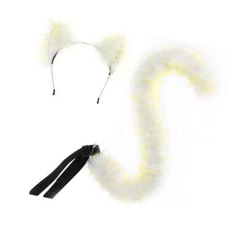 MotiveTech -Stirnband-Schwanz-Set, leicht, weich, für Kostüm-Bühnenauftritte, Color D von MotiveTech