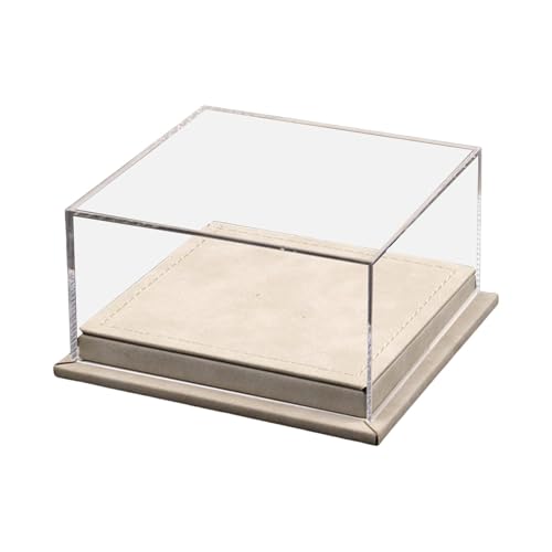 MotiveTech Vitrine für Spielzeugautos im Maßstab 1:64, staubdichtes Schaufenster-Zubehör für die Inneneinrichtung, tragbar, vielseitig einsetzbar, Beige von MotiveTech