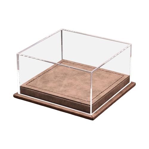 MotiveTech Vitrine für Spielzeugautos im Maßstab 1:64, staubdichtes Schaufenster-Zubehör für die Inneneinrichtung, tragbar, vielseitig einsetzbar, Kaffee von MotiveTech