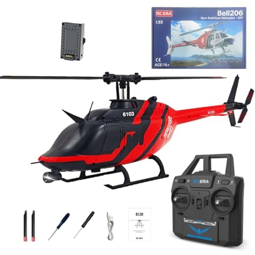 Motörform RC ERA C138 RC-Helikopter im Maßstab 1:33 – 2,4GHz 6CH Flybarless Modellhubschrauber mit Höhenhaltefunktion, optischer Positionsbestimmung, einsteigerfreundlichem Design (1 Akku/Rot Schwarz) Motörform RC ERA C138 RC-Helikopter im Maßstab 1:33 – 2,4GHz 6CH Flybarless Modellhubschrauber mit Höhenhaltefunktion, optischer Positionsbestimmung, einsteigerfreundlichem Design (1 Akku/Rot Schwarz) von Motörform