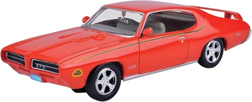 1969 Pontiac GTO, Orange - Showcasts 73242-Maßstab 1/24 Druckguss-Modell-Spielzeugauto, aber keine Box von Motor Max
