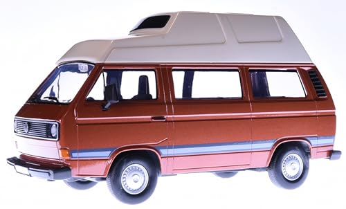 VW T3 Camping Bus braun weiß Modellauto 1:24 Motormax mit individuellem Wunschkennzeichen VW T3 Camping Bus braun weiß Modellauto 1:24 Motormax mit individuellem Wunschkennzeichen von Motor Max