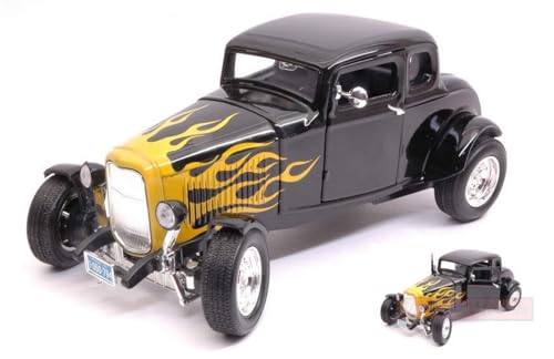 MotorMax 1:18 Ford Hot Rod Window Coupe 1932 Black/Yellow Flame - Maßstab 1:18 - Modell - Auto - Hot Rod - Skalenmodell - Für Erwachsene und Oldtimer-Enthusiasten - Jeder MotorMax 1:18 Ford Hot Rod Window Coupe 1932 Black/Yellow Flame - Maßstab 1:18 - Modell - Auto - Hot Rod - Skalenmodell - Für Erwachsene und Oldtimer-Enthusiasten - Jeder von MotorMax