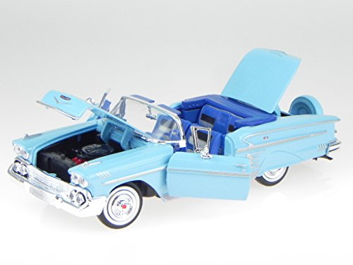 Chevrolet Impala 1958 hell blau Modellauto 73267 Motormax 1:24 von Motormax