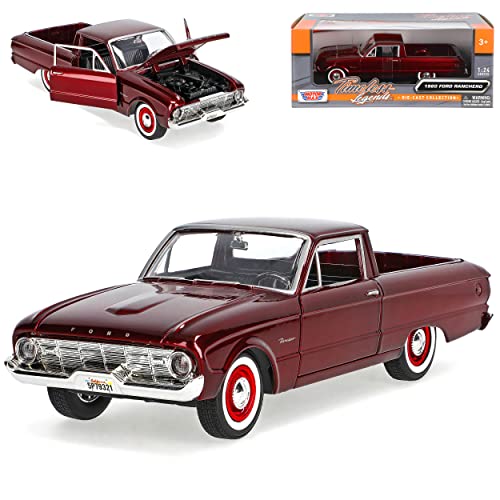Motormax Ford Ranchero Pick-Up Rot Metallic 1960 1/24 Modell Auto von Motormax