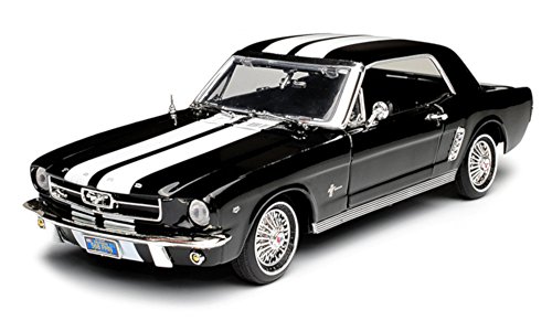Motormax 1964 1/2 Ford Mustang Hardtop 73164 Schwarz / Weiß, 1:18 Die Cast von Motormax
