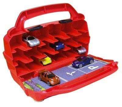 Motormax Motor Max 78117 - Hot Wheels Autosammlerkoffer/Aufbewahrungsbox, rot von Motormax