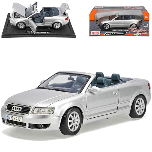 Motormax A*u*d*i A4 B6 Cabrio Silber 2002-2006 1/18 Modell Auto Motormax A*u*d*i A4 B6 Cabrio Silber 2002-2006 1/18 Modell Auto von Motormax