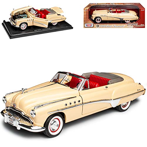 Motormax Bui-ck Roadmaster Cabrio 1949 Beige Oldtimer 1/18 Modell Auto mit individiuellem Wunschkennzeichen Motormax Bui-ck Roadmaster Cabrio 1949 Beige Oldtimer 1/18 Modell Auto mit individiuellem Wunschkennzeichen von Motormax
