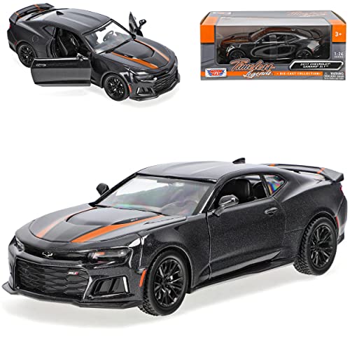 Motormax Chevrolet Camaro Coupe ZL1 Schwarz 6. Generation Ab 2015 Version Ab 2017 1/24 Modell Auto mit individiuellem Wunschkennzeichen Motormax Chevrolet Camaro Coupe ZL1 Schwarz 6. Generation Ab 2015 Version Ab 2017 1/24 Modell Auto mit individiuellem Wunschkennzeichen von Motormax