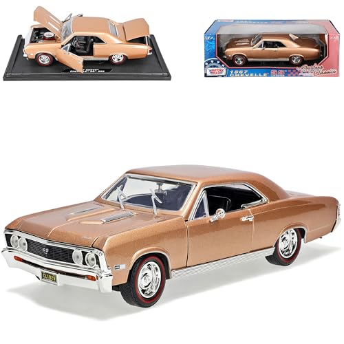 Motormax Chevrolet Chevelle SS396 Coupe Braun Gold 1. Generation 1964-1967 1/18 Modell Auto von Motormax
