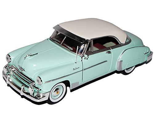 Motormax Chevrolet Chevy Bel Air Coupe Grün 1950 Oldtimer 1/24 Modell Auto mit individiuellem Wunschkennzeichen von Motormax