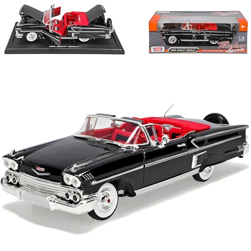 Motormax Chevrolet Chevy Impala SS Cabrio Schwarz 1. Generation 1958 1/18 Modell Auto mit individiuellem Wunschkennzeichen Motormax Chevrolet Chevy Impala SS Cabrio Schwarz 1. Generation 1958 1/18 Modell Auto mit individiuellem Wunschkennzeichen von Motormax