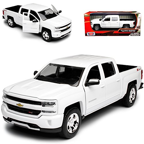 Motormax Chevrolet Silverado 1500 LT Z71 3. Generation Pick-Up Weiss Modell Ab 2013 Version Ab 2017 1/27 1/24 Modell Auto Motormax Chevrolet Silverado 1500 LT Z71 3. Generation Pick-Up Weiss Modell Ab 2013 Version Ab 2017 1/27 1/24 Modell Auto von Motormax
