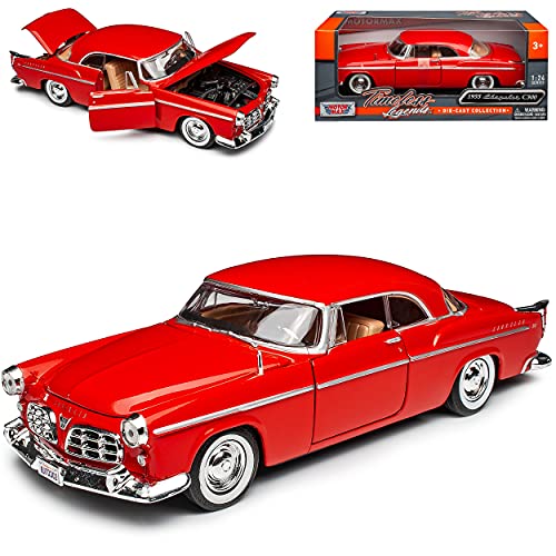 Motormax Chrysler C300 Rot Limousine 1955 1/24 Modell Auto mit individiuellem Wunschkennzeichen von Motormax