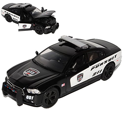 Motormax Dodge Charger Pursuit 2011 Police Usa Polizei 1/24 Modellauto Modell Auto von Motormax