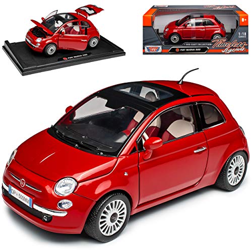Motormax FIAT Nuova 500 Rot Coupe 2007-2014 1/18 Modell Auto mit individiuellem Wunschkennzeichen Motormax FIAT Nuova 500 Rot Coupe 2007-2014 1/18 Modell Auto mit individiuellem Wunschkennzeichen von Motormax