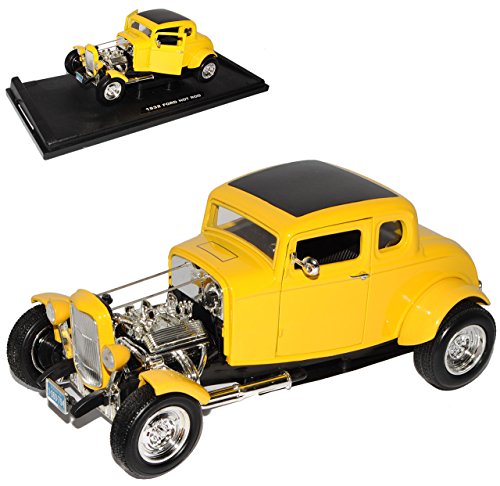 Motormax Ford Coupe Hot Rod 1932 Gelb 1/18 Modell Auto von Motormax