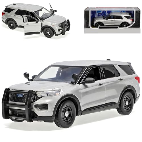 Motormax Ford Explorer XLT Police Interceptor Utility Silber Polizei 6. Generation Ab 2019 1/24 Modell Auto Motormax Ford Explorer XLT Police Interceptor Utility Silber Polizei 6. Generation Ab 2019 1/24 Modell Auto von Motormax
