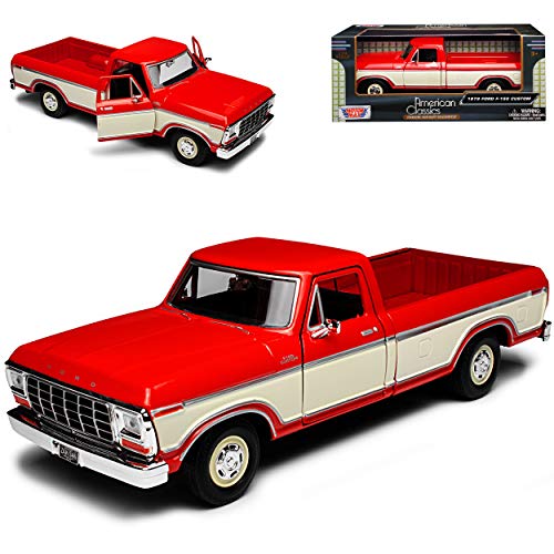Motormax Ford F*150 Custom Rot mit Weiss Pick-Up 6. Generation 1973-1980 1/24 Modell Auto Motormax Ford F*150 Custom Rot mit Weiss Pick-Up 6. Generation 1973-1980 1/24 Modell Auto von Motormax