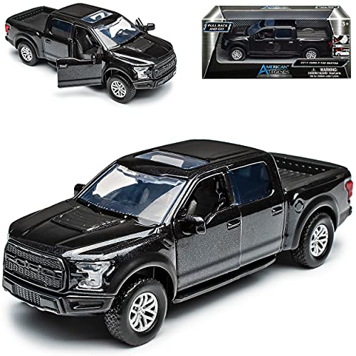 Motormax Ford F*150 Raptor Schwarz Pick-Up 13. Generation Ab 2014 Version 2017 mit Rückzugsmotor ca 1/43 1/36-1/46 Modell Auto mit individiuellem Wunschkennze.. von Motormax