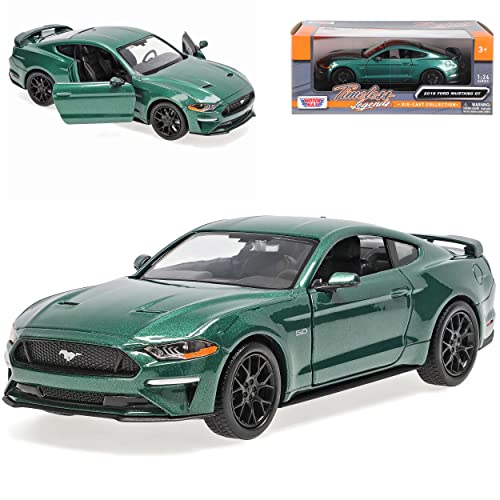 Motormax Ford Mustang VI Coupe Grün Edition 50 Jahre Bullitt Steve McQueen Modell Ab 2014 Version ab Facelift 2017 1/24 Modell Auto Motormax Ford Mustang VI Coupe Grün Edition 50 Jahre Bullitt Steve McQueen Modell Ab 2014 Version ab Facelift 2017 1/24 Modell Auto von Motormax