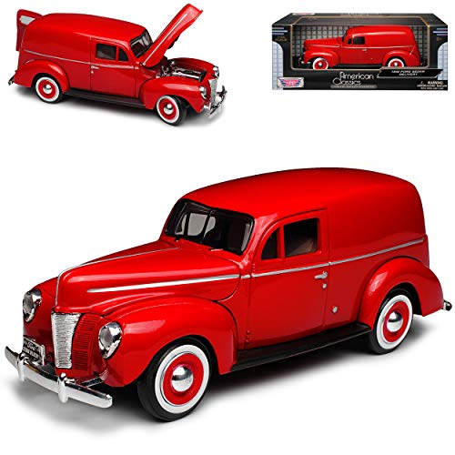 Motormax Ford Sedan Delivery Mittel Rot 1940 Transporter Kasten 1/24 Modell Auto mit individiuellem Wunschkennzeichen Motormax Ford Sedan Delivery Mittel Rot 1940 Transporter Kasten 1/24 Modell Auto mit individiuellem Wunschkennzeichen von Motormax