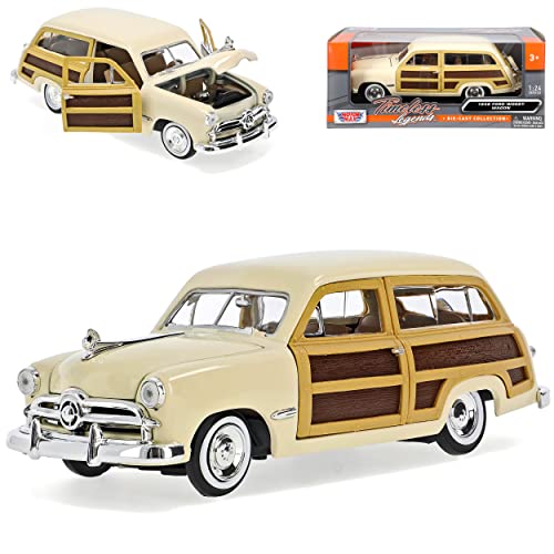 Motormax Ford Woody Wagon Kombi Beige 1949 1/24 Modell Auto mit individiuellem Wunschkennzeichen Motormax Ford Woody Wagon Kombi Beige 1949 1/24 Modell Auto mit individiuellem Wunschkennzeichen von Motormax