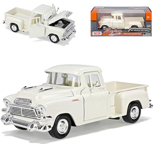 Motormax G*M*C Blue Chip Pick-Up Cream Beige 1957 1/24 Modell Auto von Motormax
