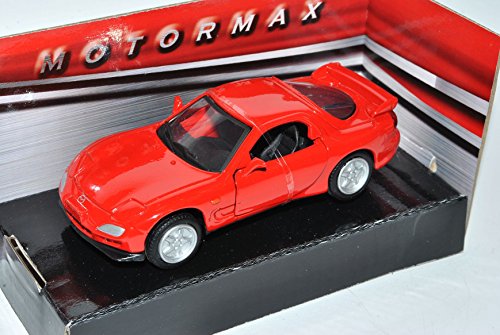 Motormax Mazda RX7 FD Coupe Rot 1991-2002 1/43 Modell Auto mit individiuellem Wunschkennzeichen von Motormax