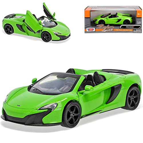 Motormax McLaren 650CS P1 Cabrio Grün Schwarz Ab 2014 1/24 Modell Auto von Motormax