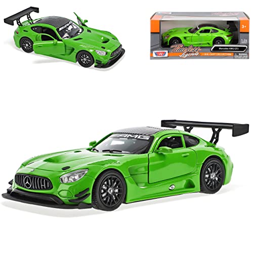Motormax Mercedes-B AMG GT3 GT S Coupe Grün 2014-2021 1/24 Modell Auto mit individiuellem Wunschkennzeichen von Motormax