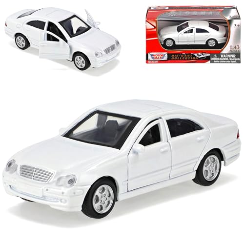 Motormax Mercedes-B C-Klasse W203 Limousine Weiss 2000-2007 1/43 Modell Auto von Motormax