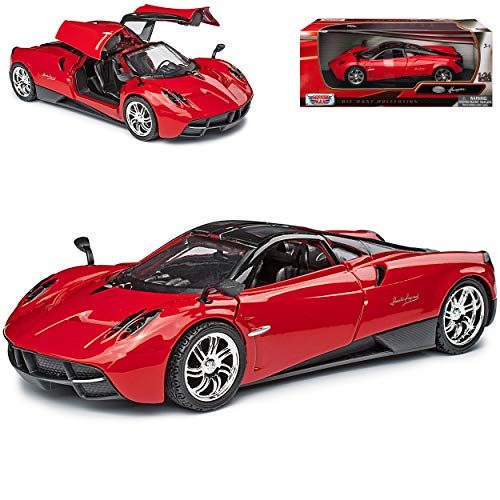 Motormax Pagani Huayra Coupe Rot 1/24 Modell Auto mit individiuellem Wunschkennzeichen von Motormax